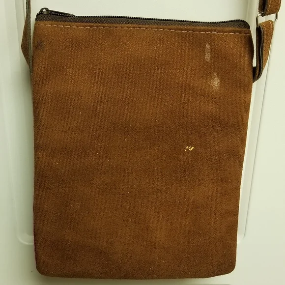 🍭Unbranded vintage two pocket embroidered small adjustable crossbody bag - Picture 10 of 11